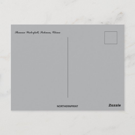 Shunan Waterval Sichuan China Briefkaart (Achterkant)