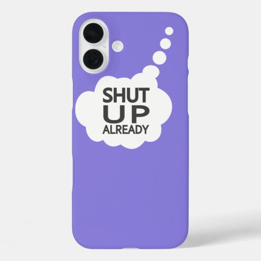 "Shut Up" aangepaste kleur iPod Touch case (Achterkant)