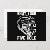 Shut Your Five Hole Hockey Goalie Sport Goalkeeper Briefkaart (Voorkant / Achterkant)