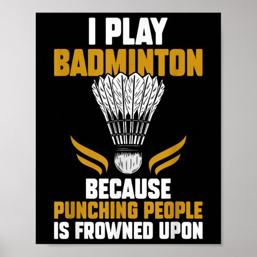 Shuttle Badminton Player _7 Poster (Voorkant)