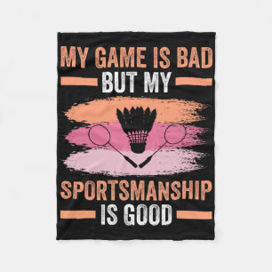 Shuttle Badminton Player 9 Fleece Deken