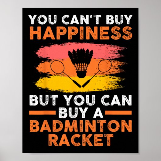 Shuttle Badminton Player Poster (Voorkant)