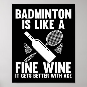 Shuttle Badminton Player Poster