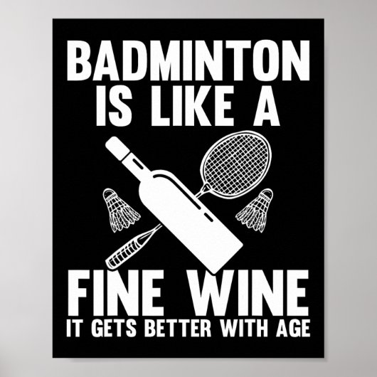 Shuttle Badminton Player Poster (Voorkant)