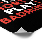 Shuttle Badminton Player Poster (Hoek)