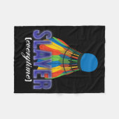 Shuttle Badminton Player Quote Fleece Deken (Voorkant (Horizontaal))