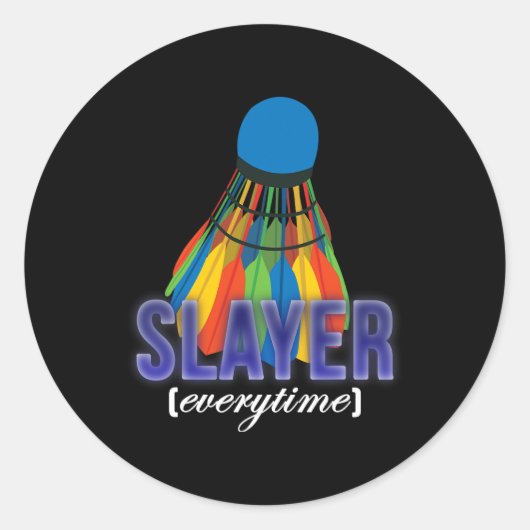 Shuttle Badminton Player Quote Ronde Sticker (Voorkant)