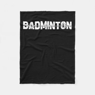 Shuttle Badminton - Racquet Court Player Ekg Heart Fleece Deken
