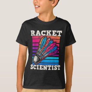 Shuttle Badminton Scientist T-shirt