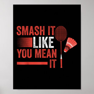 Shuttle badmintonspeler poster