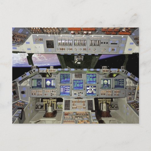 Shuttle cockpit briefkaart (Voorkant)