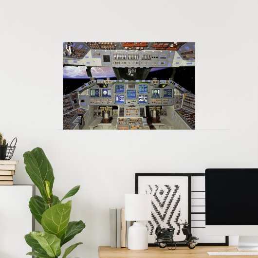 Shuttle cockpit poster (Thuiskantoor)