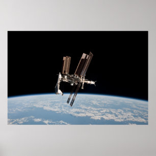 Shuttle Docks met het internationale ruimtestation Poster