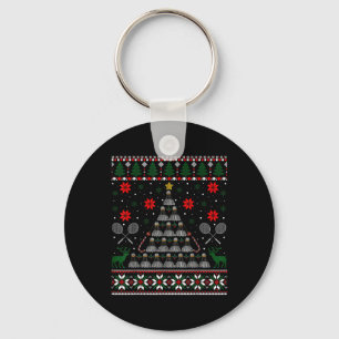 Shuttle Graphic Badminton Player Gift Lelijke Kers Sleutelhanger