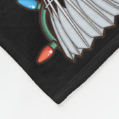 Shuttle Graphic Badminton Player Shirt Gift Christ Fleece Deken (Hoek)