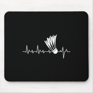 Shuttle Heartbeat - Badmintonspeler Sportliefhebbe Muismat