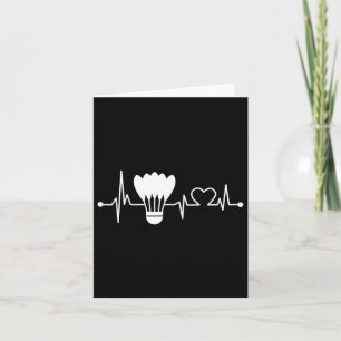 Shuttle Heartbeat Funny Badminton Player Gift Kaart
