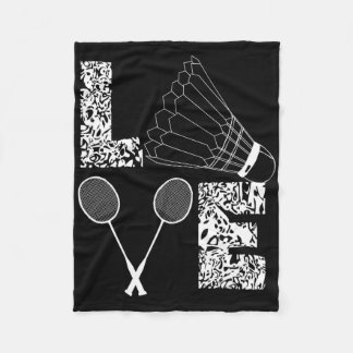 Shuttle Love Badminton Lover Racquet Smashs Fleece Deken