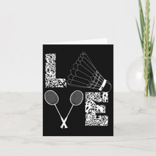 Shuttle Love Badminton Lover Racquet Smashs Kaart