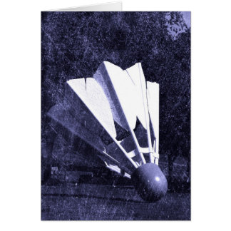 Shuttlecock Blues All Occasion Blank Grey Card