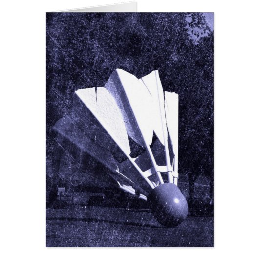 Shuttlecock Blues All Occasion Blank Grey Card (Devant)