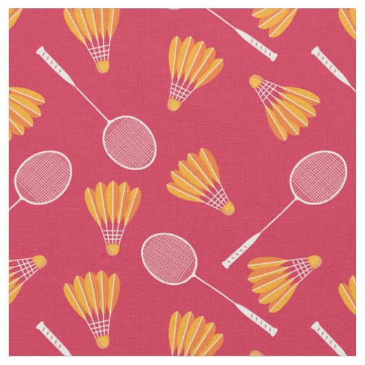 Shuttlecocks met badmintonrackets - rood stof (Close Up)