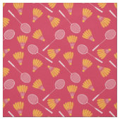 Shuttlecocks met badmintonrackets - rood stof (Swatch)