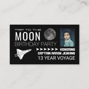 Shuttles Trip to the Moon, Birthday Party Ticket Informatiekaartje