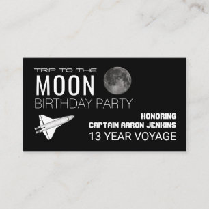 Shuttles Trip to the Moon, Birthday Party Ticket Informatiekaartje