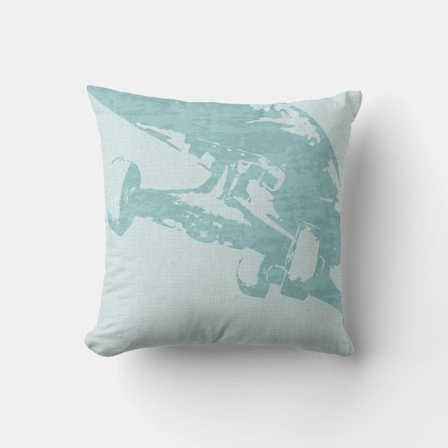 Shuvit Pousser-il bleu de Seafoam de coussin de (Recto)