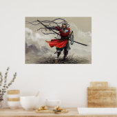 SHWANN: De futuristische Samurai DJ print (Keuken)