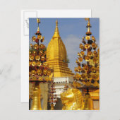 Shwe Zigon Pagoda complex in Bagan (Pagan), Briefkaart (Voorkant / Achterkant)