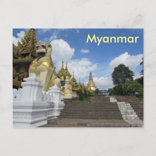Shwedagon Pagoda, Yangon, Briefkaart van Myanmar