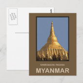Shwedagon Pagoda Yangon Myanmar Briefkaart (Voorkant / Achterkant)