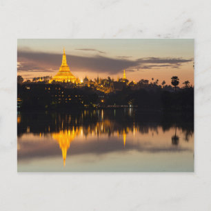 Shwedagon Pagode, Myanmar, Yangon Briefkaart
