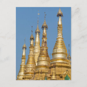 Shwedagon-pagodespitsen Briefkaart