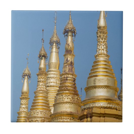 Shwedagon-pagodespitsen Tegeltje (Voorkant)