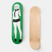 Shy Anime School Girl Skateboard Deck (Recto)