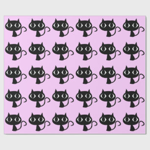 SHY BLACK CAT STENCIL PATTERN CADEAUPAPIER