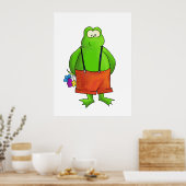 Shy Boy Frog Art Print (Keuken)