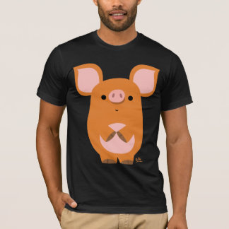 Shy Cartoon Aangepast T-shirt pig