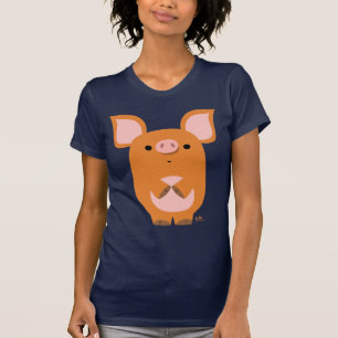 Shy Cartoon Aangepaste vrouwen T-shirt