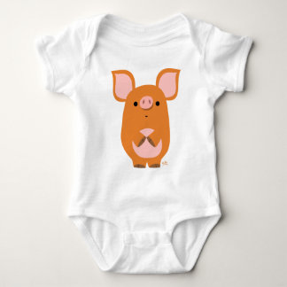 Shy Cartoon Pig aangepaste baby apparel Romper