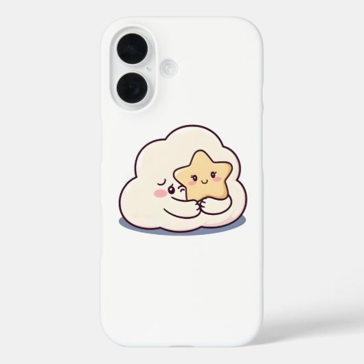 Shy Cloud Knuffelen Een Ster - Dromerige Schattige Case-Mate iPhone Case (Achterkant)