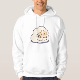 Shy Cloud Knuffelen Een Ster - Dromerige Schattige Hoodie