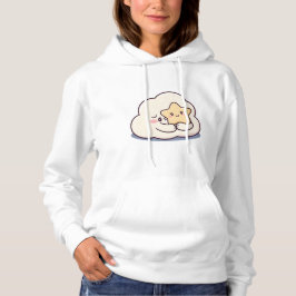 Shy Cloud Knuffelen Een Ster - Dromerige Schattige Hoodie