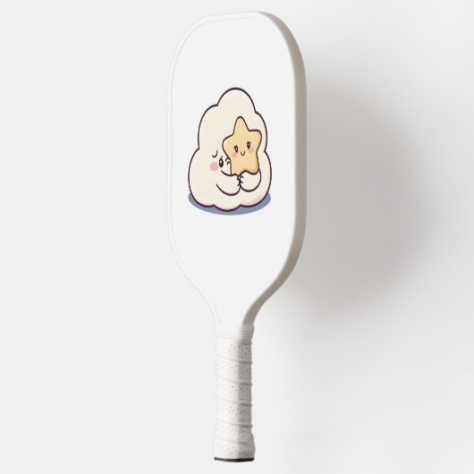 Shy Cloud Knuffelen Een Ster Pickleball Paddle (Links)