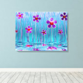 Shy Daisies Canvas Print (Insitu (Houten vloer))