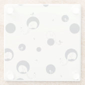 Shy Elephant Pattern Glazen Onderzetter (Achterkant)