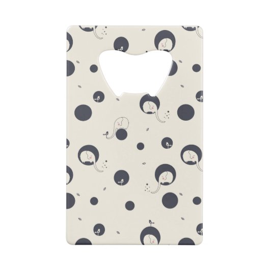 Shy Elephant Pattern Kredietkaart Flessenopener (Achterkant)